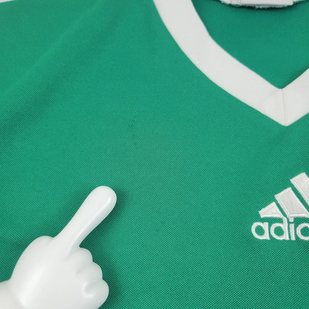 Adidas Climalite Soccer Training Jersey Shirt Mens XL Green White E19936 Top